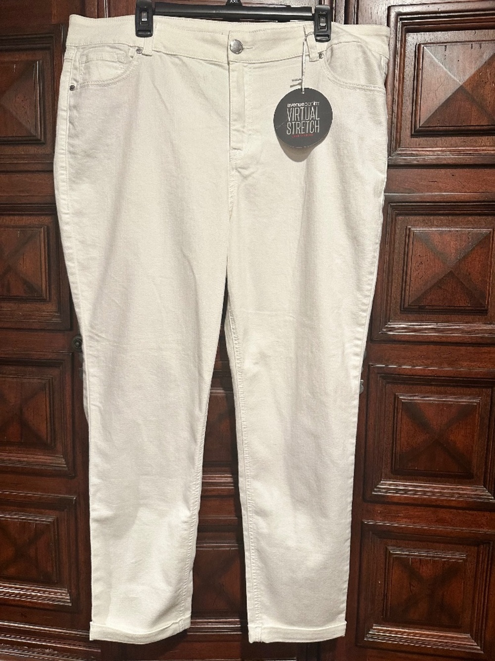 NWT 20 Avenue Denim ankle white JEANS Virtual STRETCH Cuffed